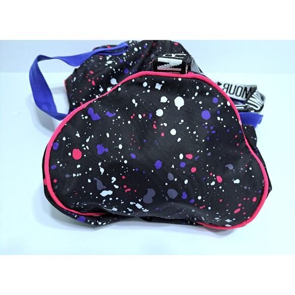 Under Armour Paint Splatter Duffel Gym Travel Weekend Black Womens Yoga Bag - Picture 4 of 6